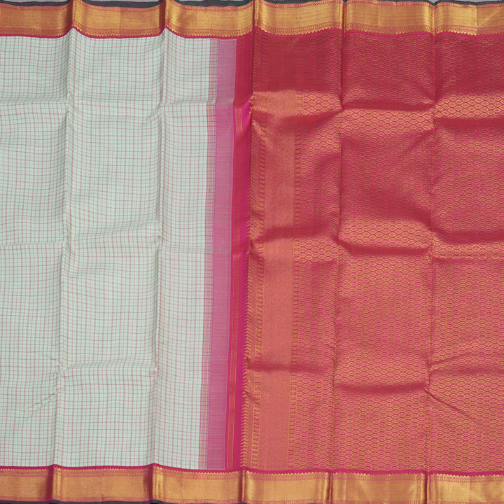 Hayagrivas Handloom Pure Kanjivaram Silk Saree in Gorgeous Light Pastel Green KBD1567A2-1