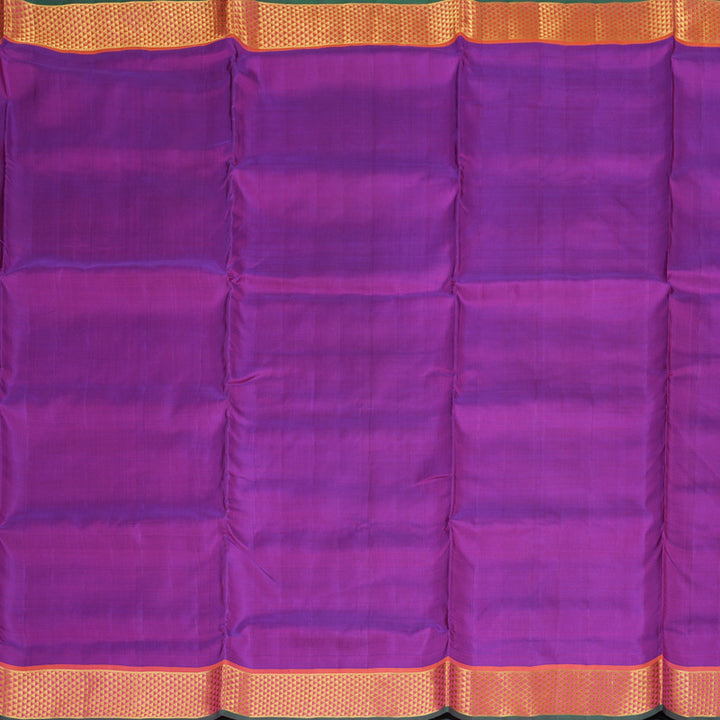 Hayagrivas Handloom Kanjivaram Ten Yards Silk Saree in Regal Purple KBD1577A1-1