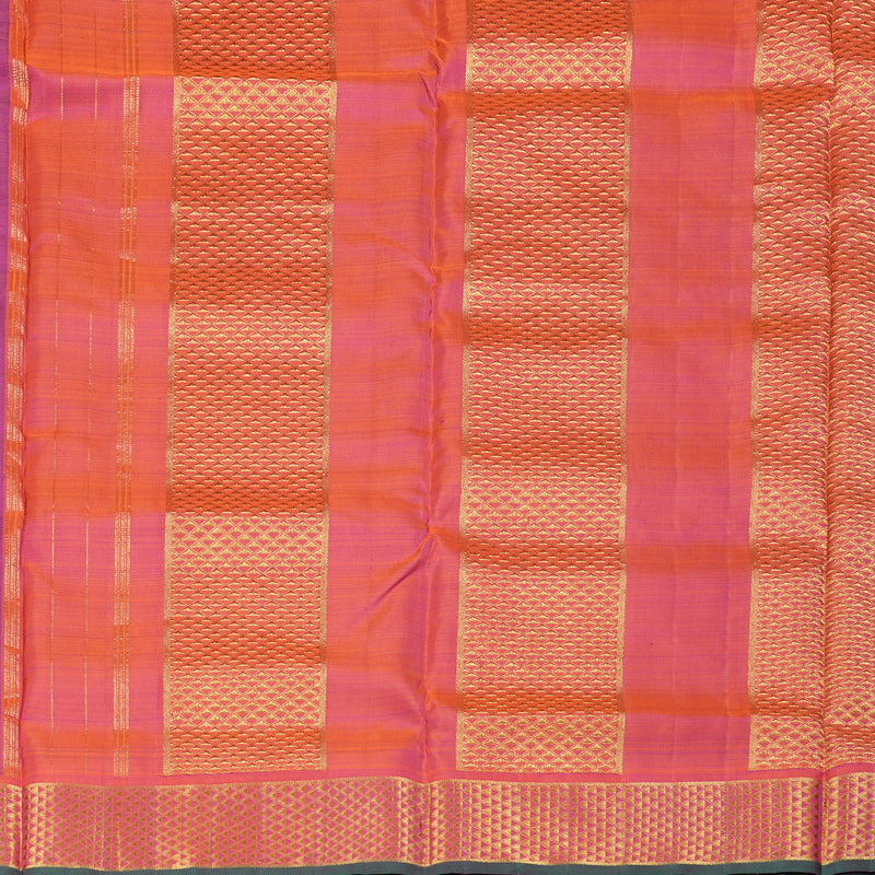 Hayagrivas Handloom Kanjivaram Ten Yards Silk Saree in Regal Purple KBD1577A1-1