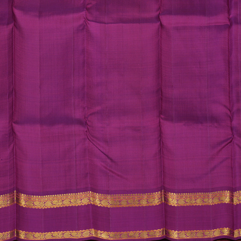 Hayagrivas Handloom Mustard & Half White Checks Kanjivaram Silk Saree KBD1578A3-1