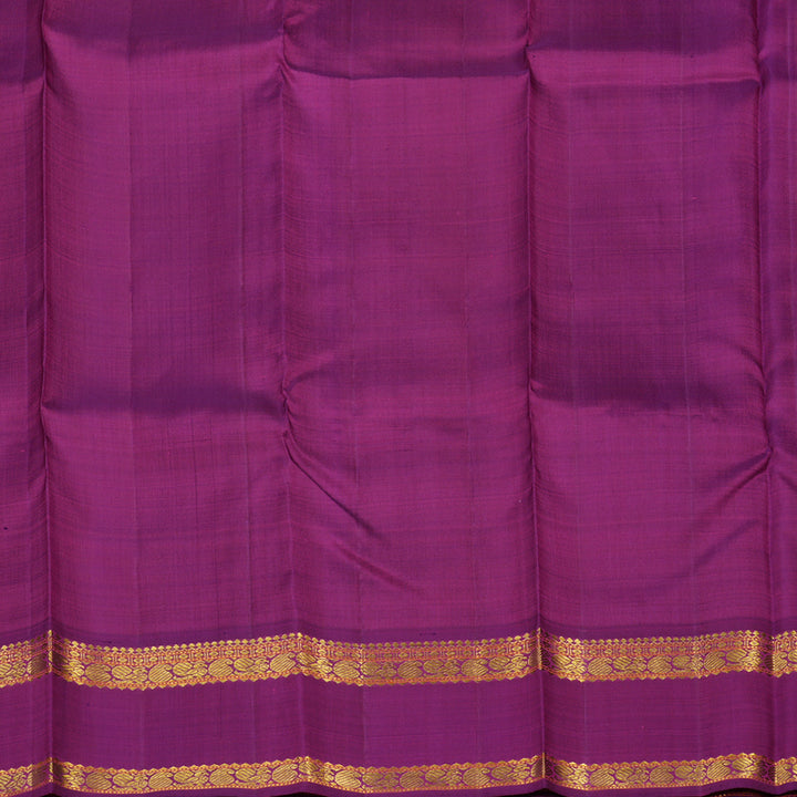 Hayagrivas Handloom Mustard & Half White Checks Kanjivaram Silk Saree KBD1578A3-1