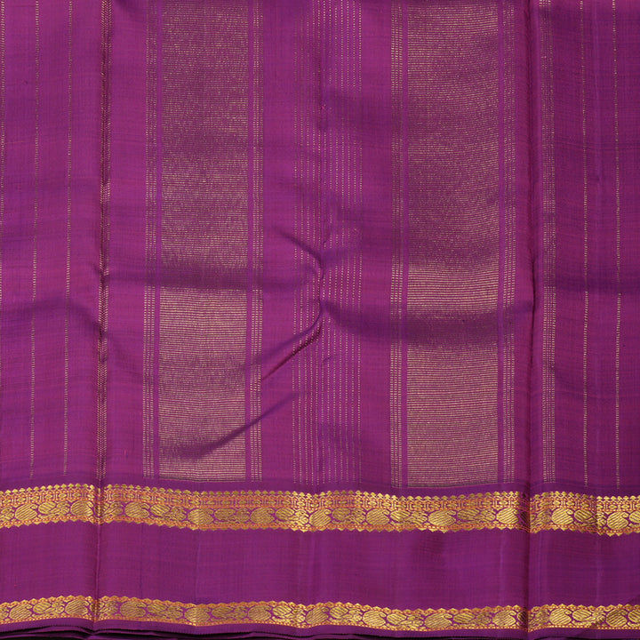 Hayagrivas Handloom Mustard & Half White Checks Kanjivaram Silk Saree KBD1578A3-1
