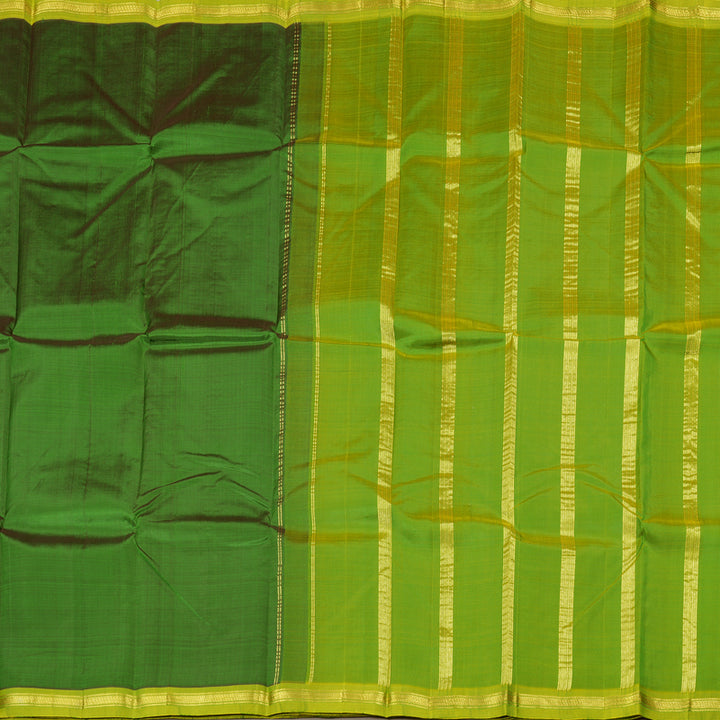 Hayagrivas Handloom Kanjivaram Silk Saree in Classic Bottle Green KBD1579A2-10