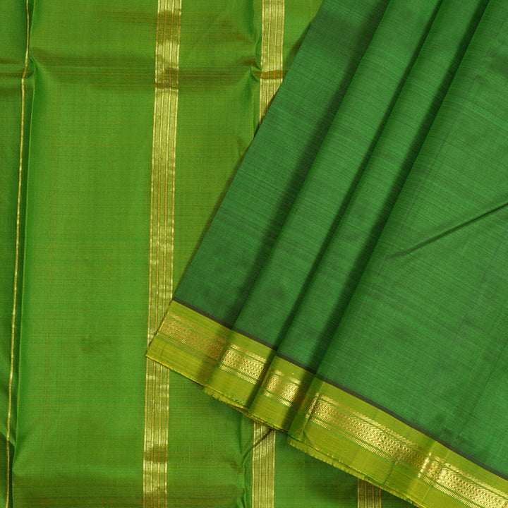 Hayagrivas Handloom Kanjivaram Silk Saree in Classic Bottle Green KBD1579A2-10