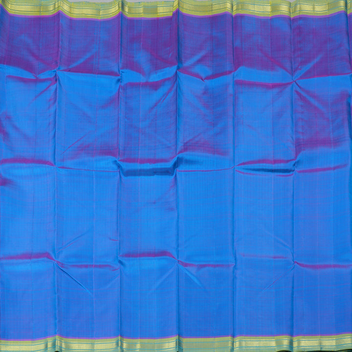 Hayagrivas Handloom Kanjivaram Silk Saree in Refreshing Dual Toned Blue KBD1579A2-13