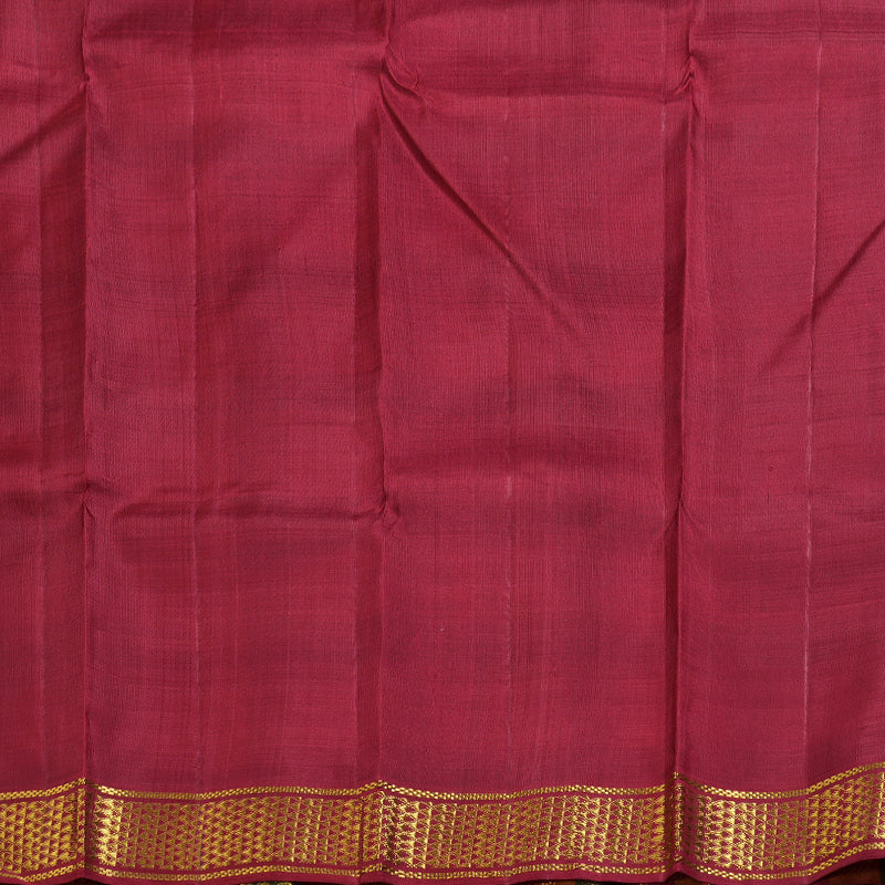 Hayagrivas Multi Color Checks Handloom Kanjivaram Silk Saree with Maroon Border KBD1594A1-1