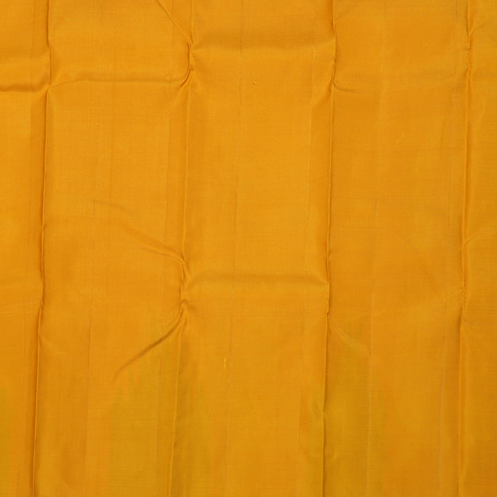Hayagrivas Fawn Handloom Kanjivaram Silk Saree with Mustard & Green Border KBD1594A5-1
