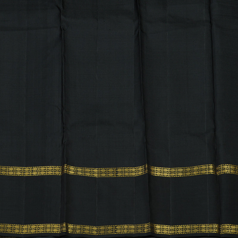 Hayagrivas Handloom Black Kanjivaram Silk Saree KBD1594A5-14