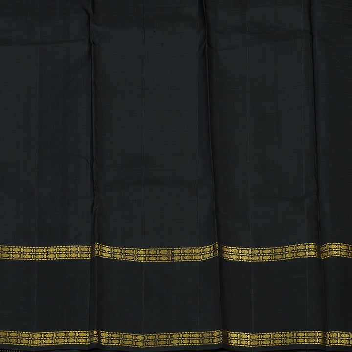 Hayagrivas Handloom Black Kanjivaram Silk Saree KBD1594A5-14