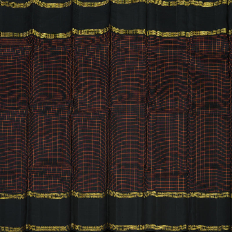 Hayagrivas Handloom Black Kanjivaram Silk Saree KBD1594A5-14