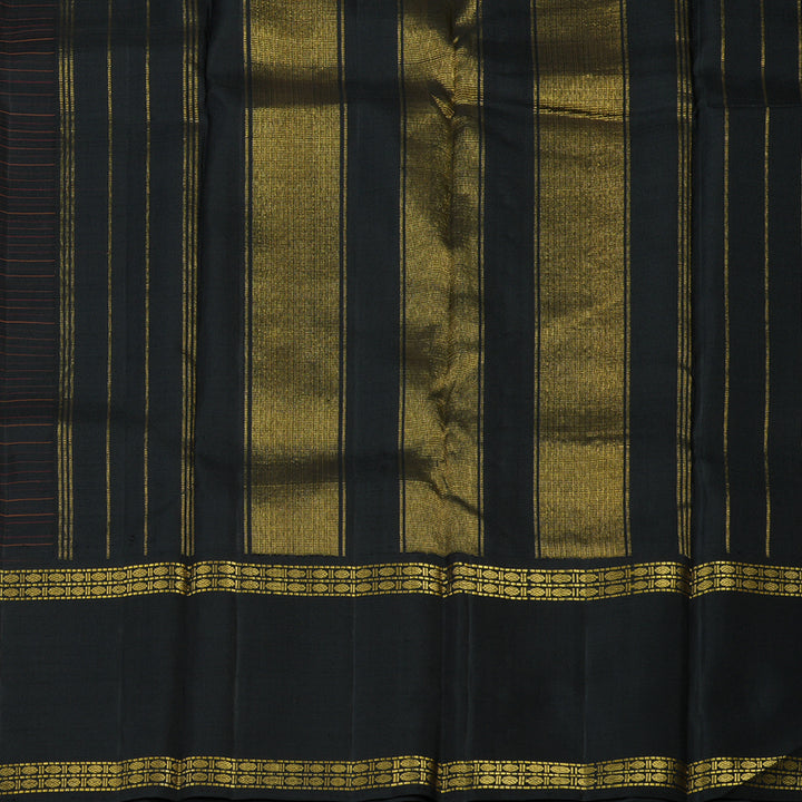 Hayagrivas Handloom Black Kanjivaram Silk Saree KBD1594A5-14