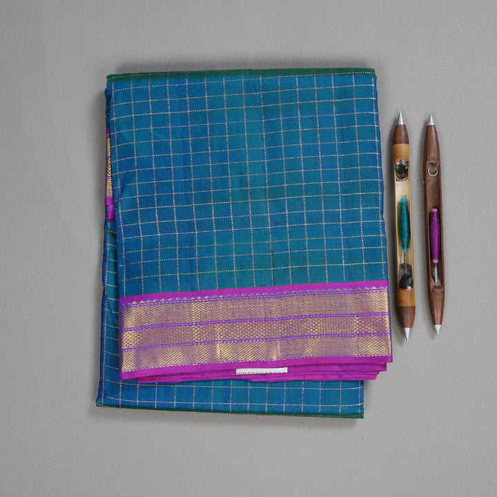 Hayagrivas Handloom Kanjivaram Ten Yards Silk Saree KBD1597A4-1