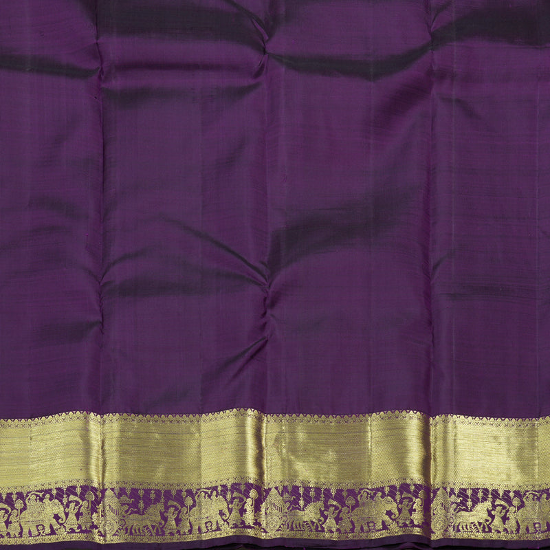 Hayagrivas Handloom Kanjivaram Silk Saree in Majestic Dark Purple KBD1599A1-7