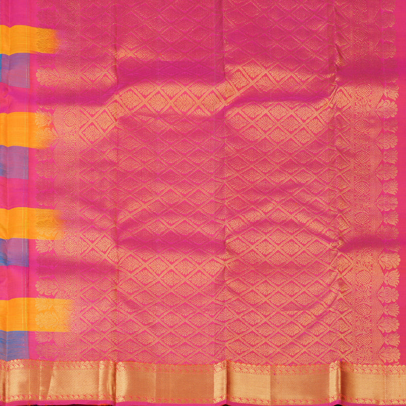 Hayagrivas Multi Color Checks Handloom Kanjivaram Silk Saree KBD1599A2-3