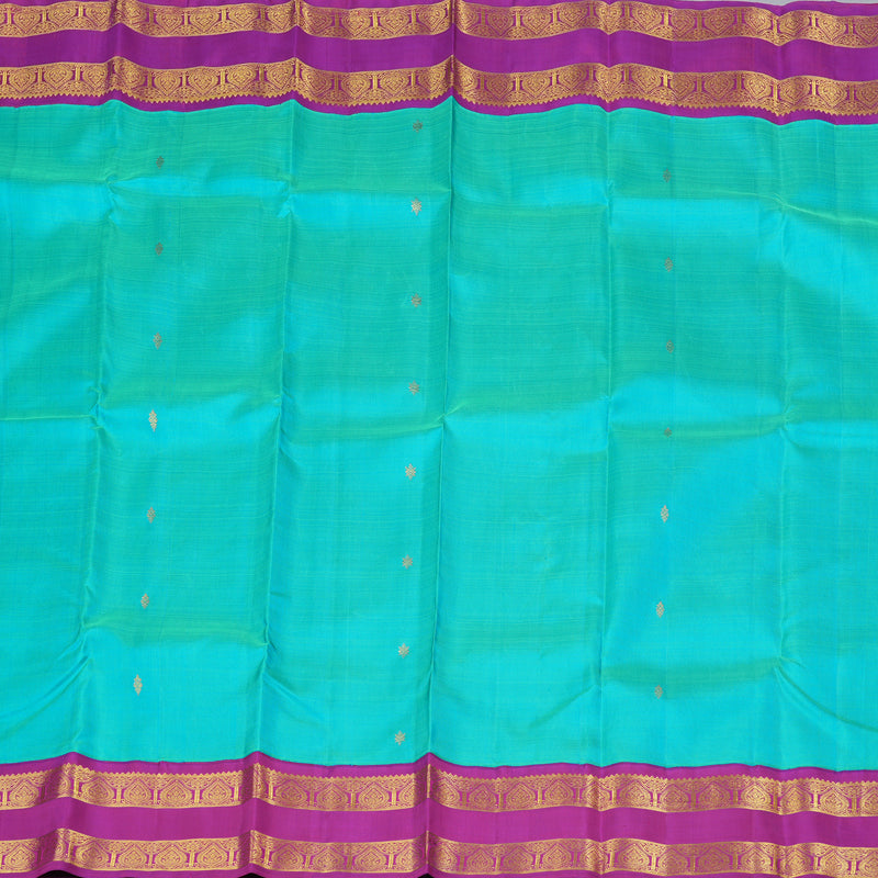 Hayagrivas Handloom Kanjivaram Silk Saree in Refreshign Sea Blue KBD1603A3-1
