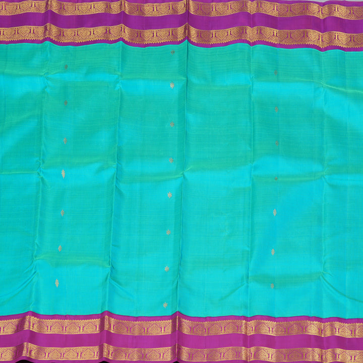 Hayagrivas Handloom Kanjivaram Silk Saree in Refreshign Sea Blue KBD1603A3-1