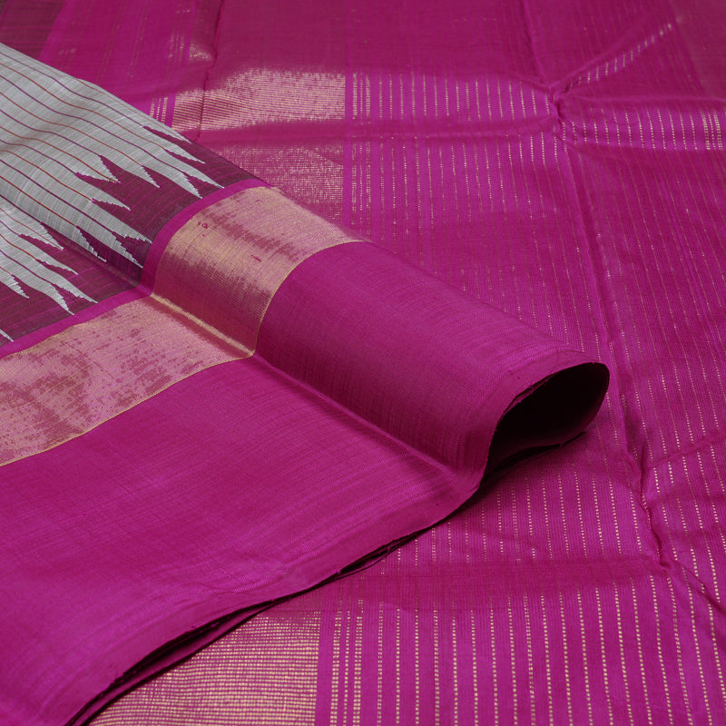 Hayagrivas Handloom Kanjivaram Silk Sarees in Charming Ash Grey KBD1604A11-1