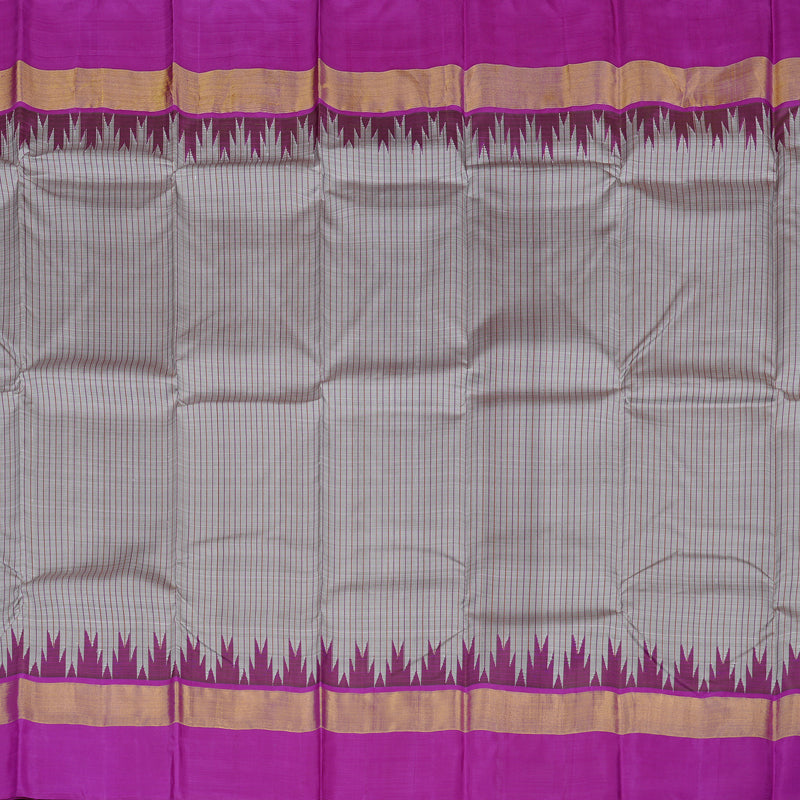Hayagrivas Handloom Kanjivaram Silk Sarees in Charming Ash Grey KBD1604A11-1