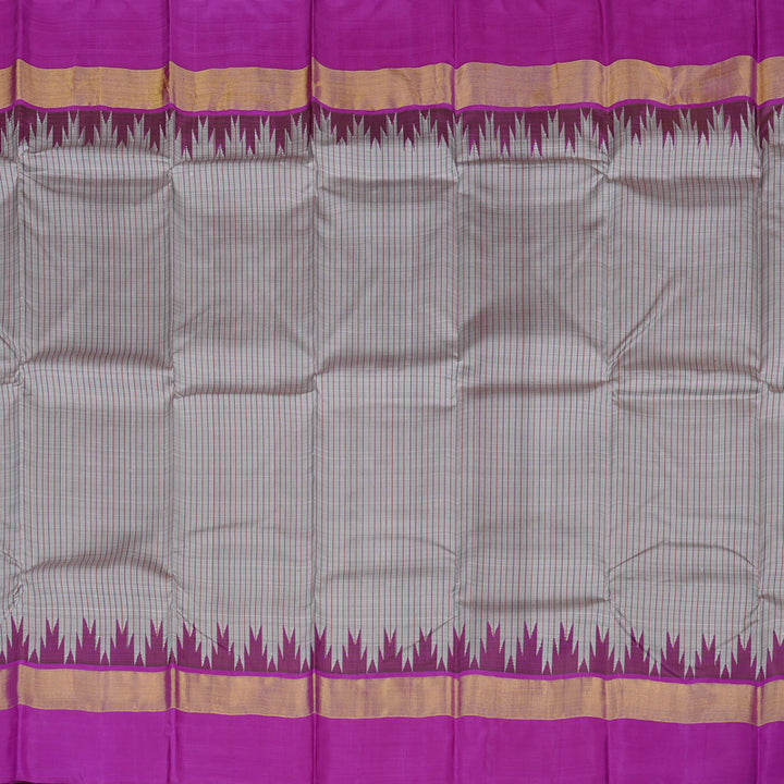 Hayagrivas Handloom Kanjivaram Silk Sarees in Charming Ash Grey KBD1604A11-1