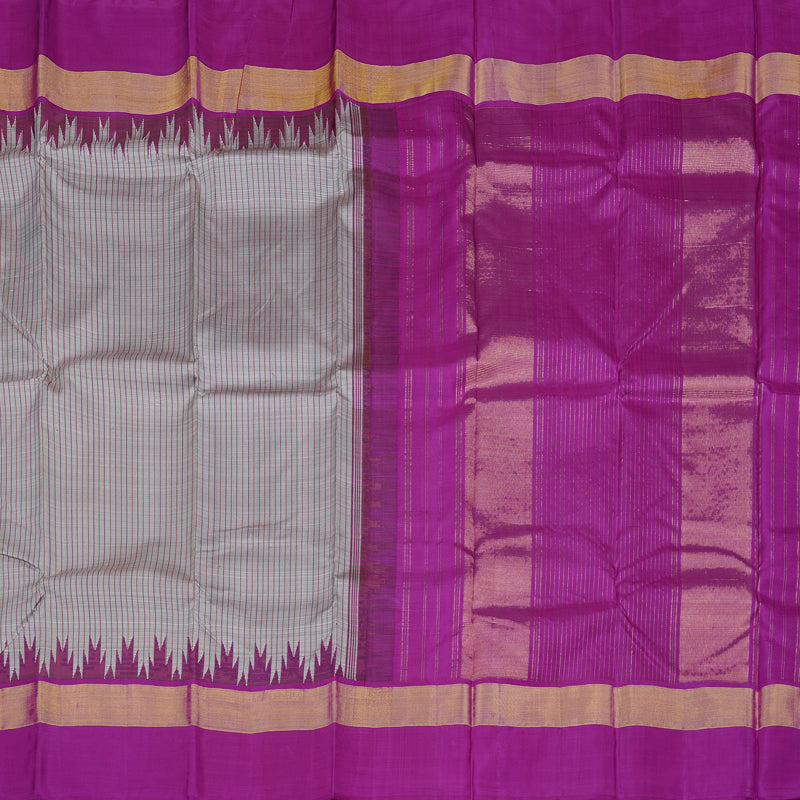 Hayagrivas Handloom Kanjivaram Silk Sarees in Charming Ash Grey KBD1604A11-1