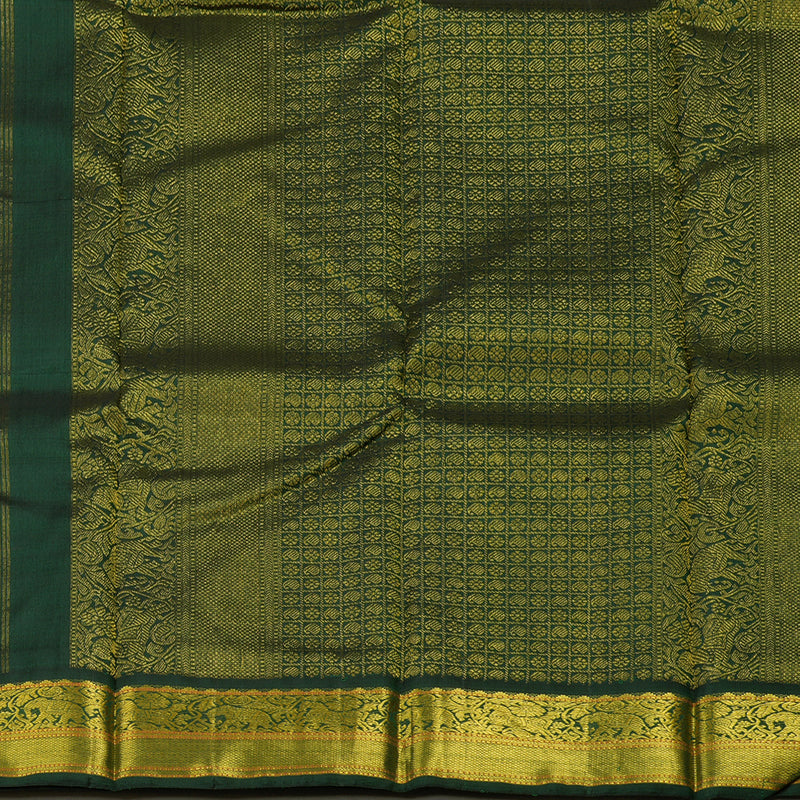 Hayagrivas Handloom Multicolour Kanjivaram Silk Saree with Karum Pachai Border KBD1604A5-1