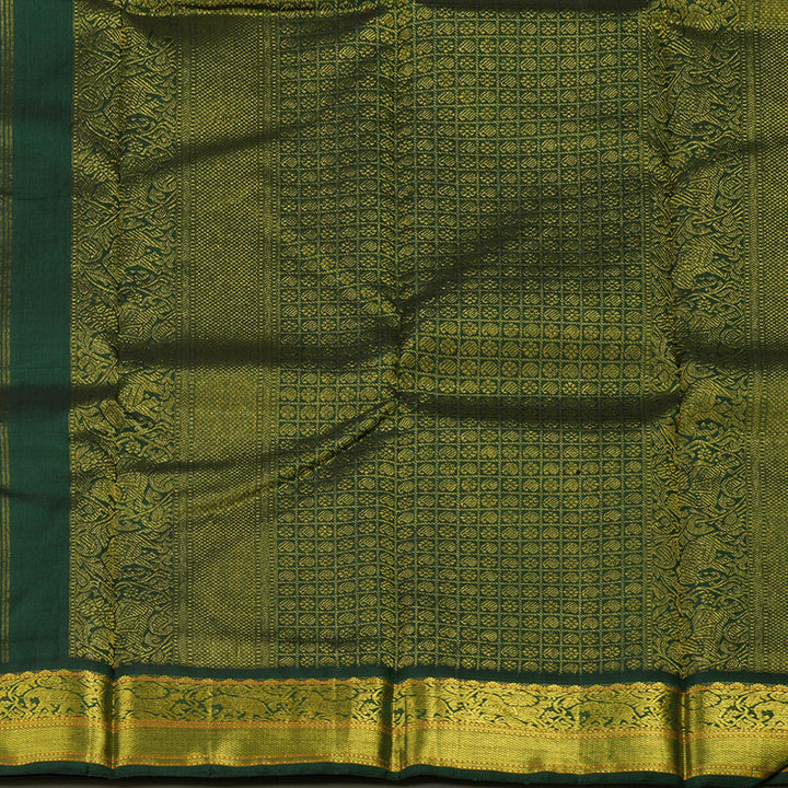 Hayagrivas Handloom Multicolour Kanjivaram Silk Saree with Karum Pachai Border KBD1604A5-1