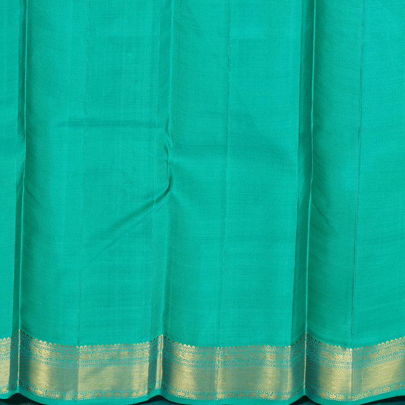 Hayagrivas Handloom Kanjivaram Silk Saree in Dusky Duet Sea Blue With Pink KBD1607A1-7