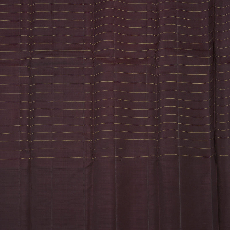Hayagrivas Grey Handloom Kanjivaram Silk Saree with Dark Brown Border KBD1611A2-1