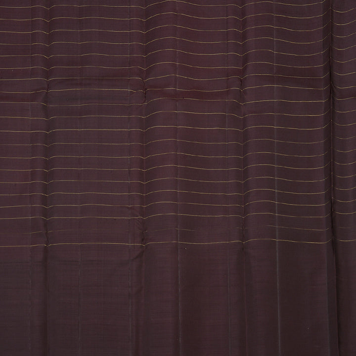 Hayagrivas Grey Handloom Kanjivaram Silk Saree with Dark Brown Border KBD1611A2-1