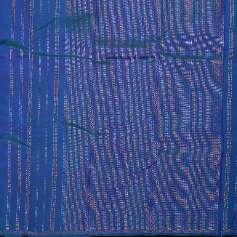 Hayagrivas Peacock Blue Handloom Kanjivaram Silk Saree KBD1622A2-1