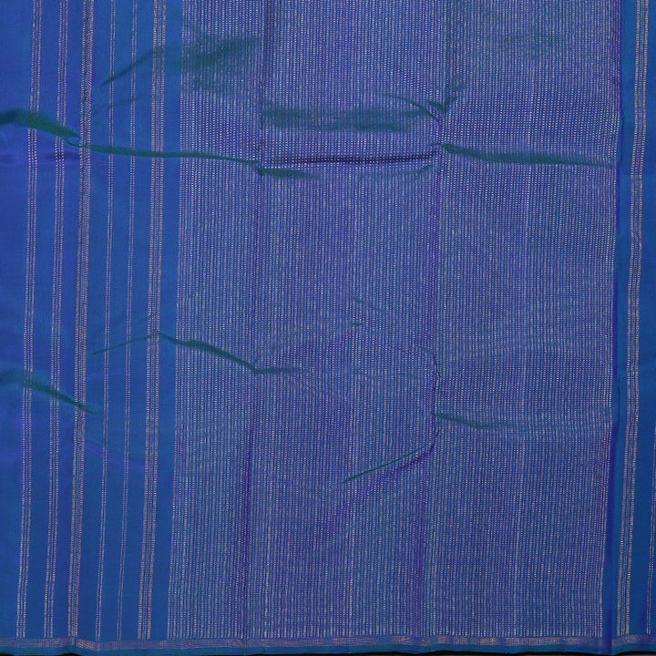 Hayagrivas Peacock Blue Handloom Kanjivaram Silk Saree KBD1622A2-1