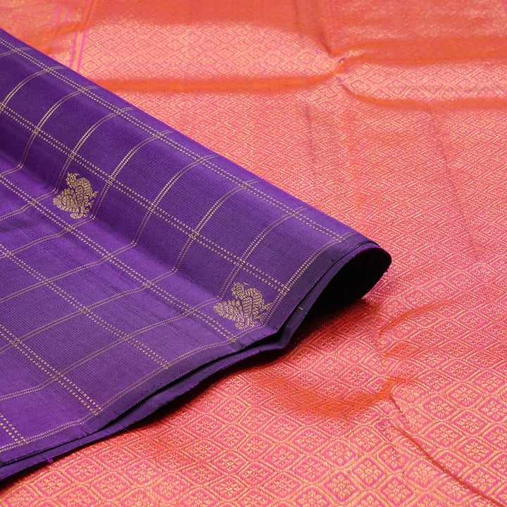 Hayagrivas Purple Handloom Kanjivaram Silk Saree KBD1622A6-3
