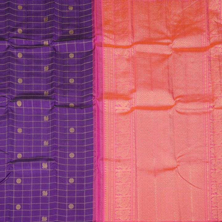 Hayagrivas Purple Handloom Kanjivaram Silk Saree KBD1622A6-3