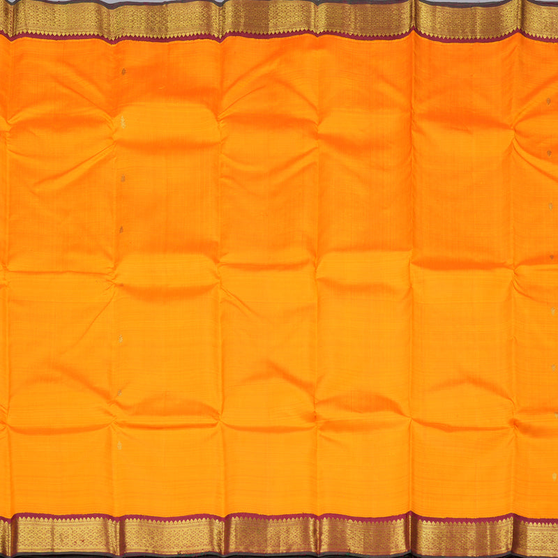 Hayagrivas Handloom Kanjivaram Silk Saree in Radiant Mango Yellow KBD1824A7-2