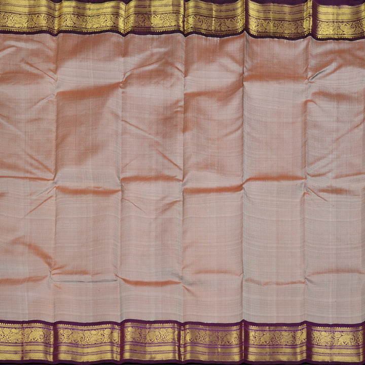 Hayagrivas Bright Handloom Kanjivaram Silk Saree with Beige Border KBD1632A1-1