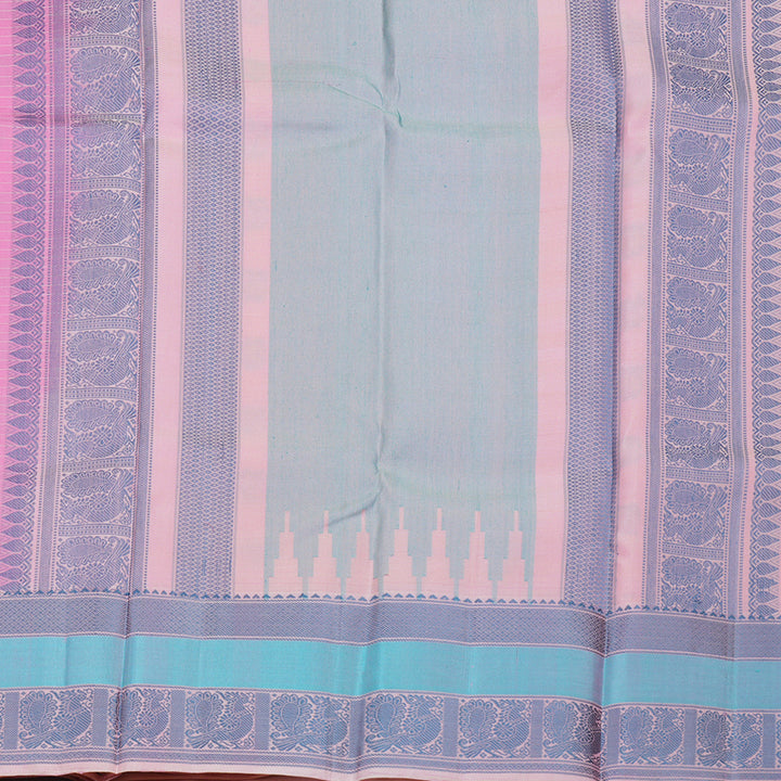 Hayagrivas Pink Handloom Kanjivaram Silk Saree with Baby Pink Border KBD1637A6-1