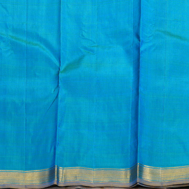 Hayagrivas Blue Handloom Kanjivaram Silk Saree with Sea Blue Border KBD1641A1-26