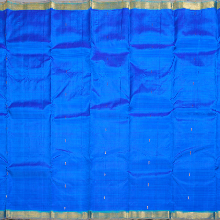 Hayagrivas Blue Handloom Kanjivaram Silk Saree with Sea Blue Border KBD1641A1-26