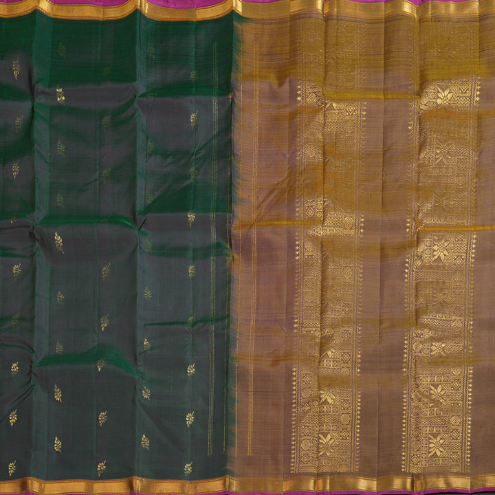 Hayagrivas Traditional Mandhalir Handloom Kanjivaram Silk Saree with Honey Mustard Border KBD1641A2-11