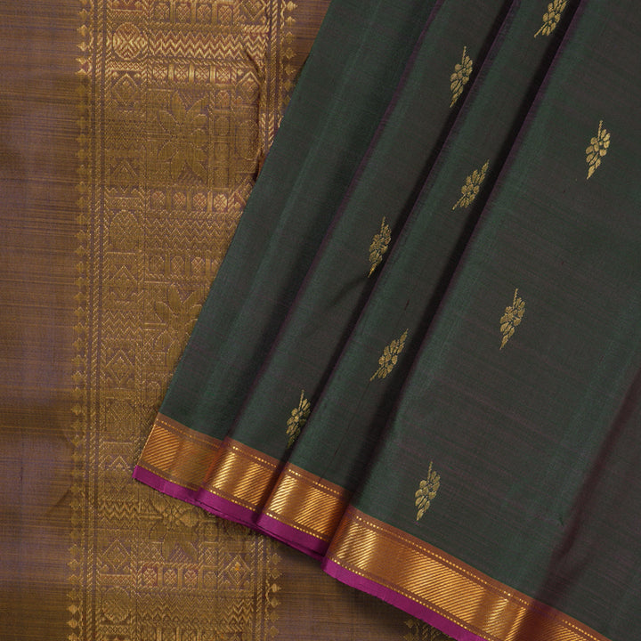 Hayagrivas Traditional Mandhalir Handloom Kanjivaram Silk Saree with Honey Mustard Border KBD1641A2-11