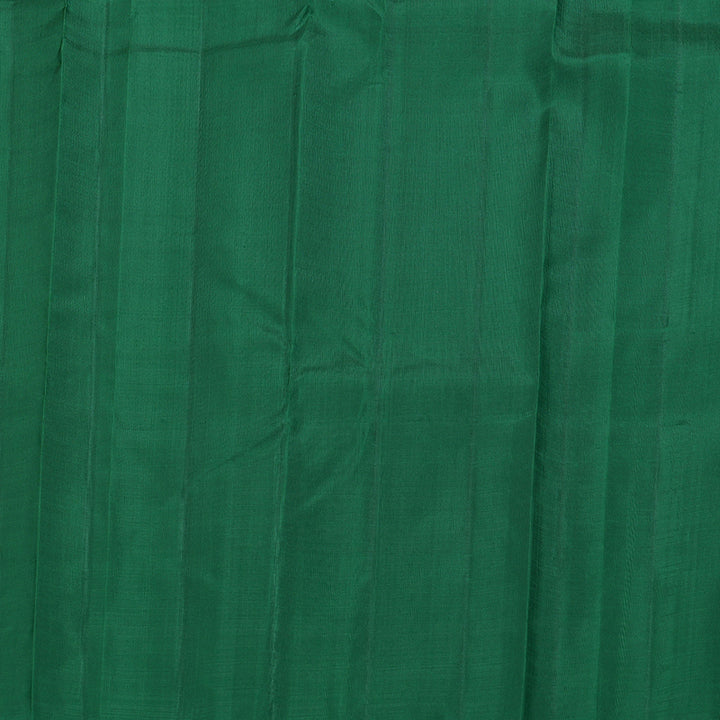 Hayagrivas Sampanga Yellow Handloom Kanjivaram Silk Saree with Bottle Green Border KBD1642A1-3