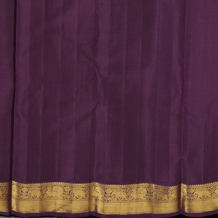 Hayagrivas Lilac Color Handloom Kanjivaram Silk Saree with Dark Purple Border KBD1643A2-2