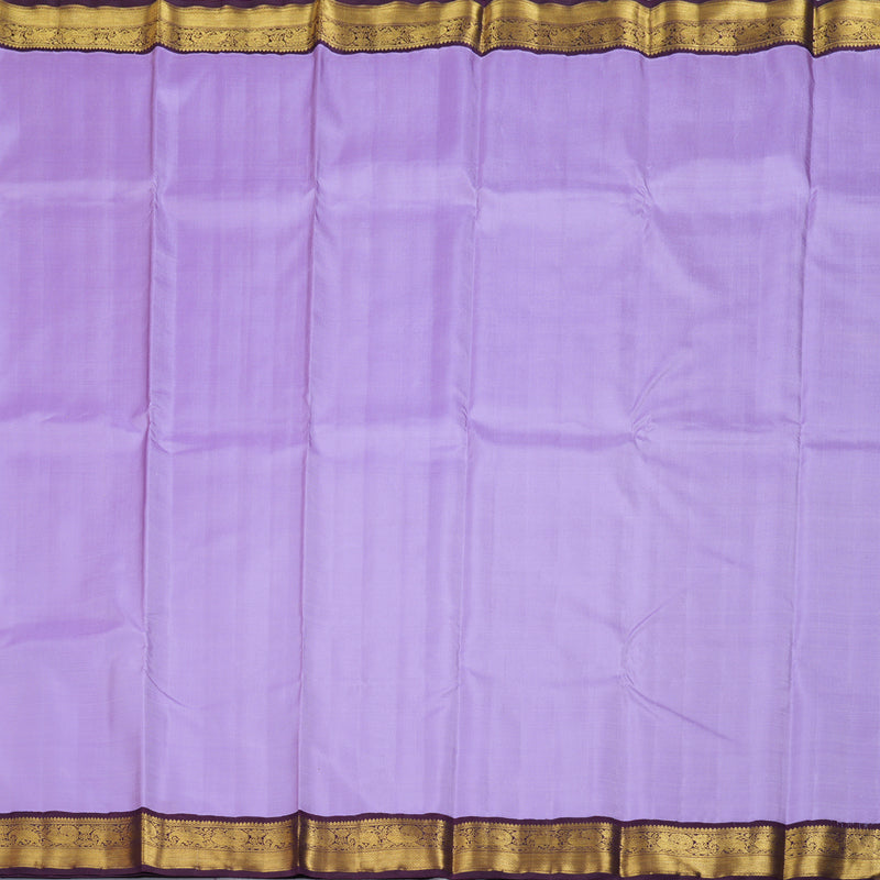Hayagrivas Lilac Color Handloom Kanjivaram Silk Saree with Dark Purple Border KBD1643A2-2