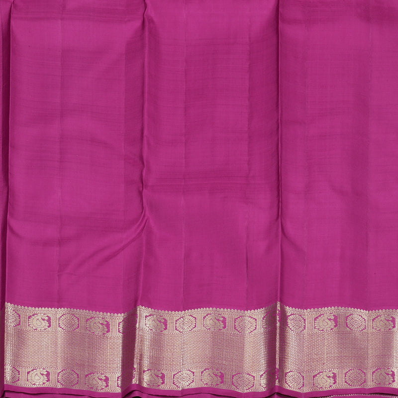 Hayagrivas Baby Pink Handloom Kanjivaram Silk Saree with Purplish Pink Border KBD1647A4-1