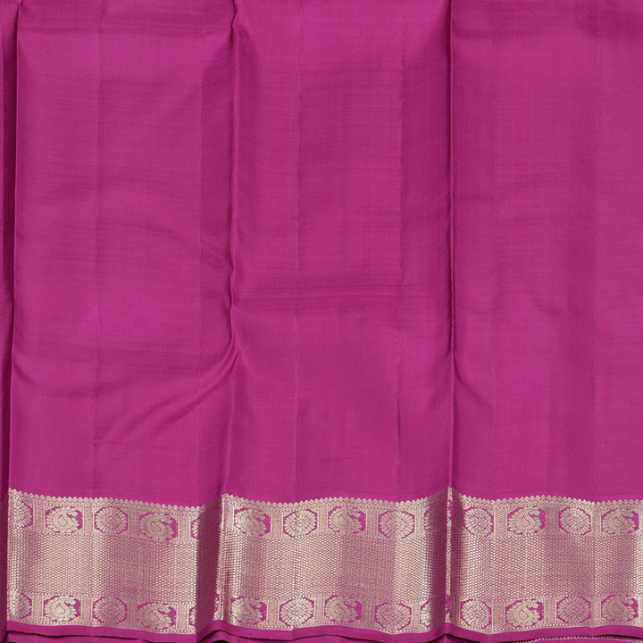 Hayagrivas Baby Pink Handloom Kanjivaram Silk Saree with Purplish Pink Border KBD1647A4-1