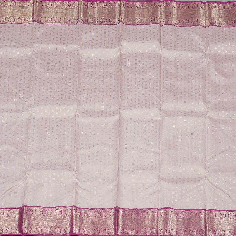 Hayagrivas Baby Pink Handloom Kanjivaram Silk Saree with Purplish Pink Border KBD1647A4-1