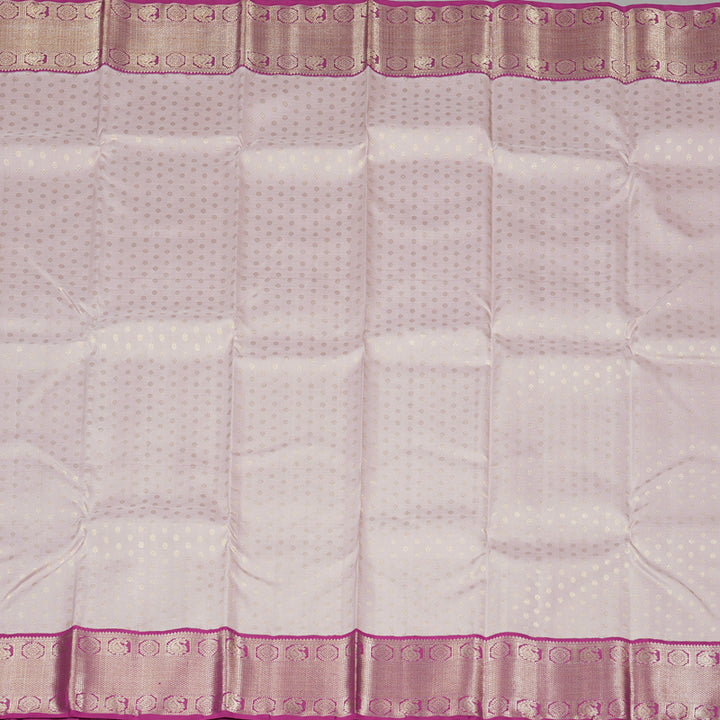 Hayagrivas Baby Pink Handloom Kanjivaram Silk Saree with Purplish Pink Border KBD1647A4-1