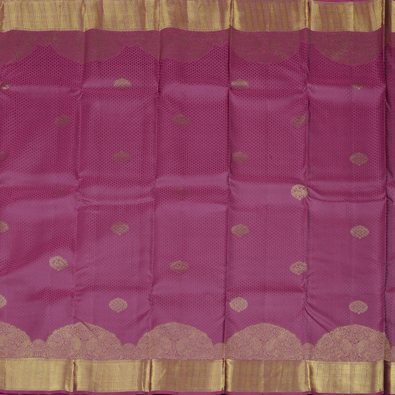 Hayagrivas Rosewood Pink Handloom Kanjivaram Silk Saree KBD1652A4-9