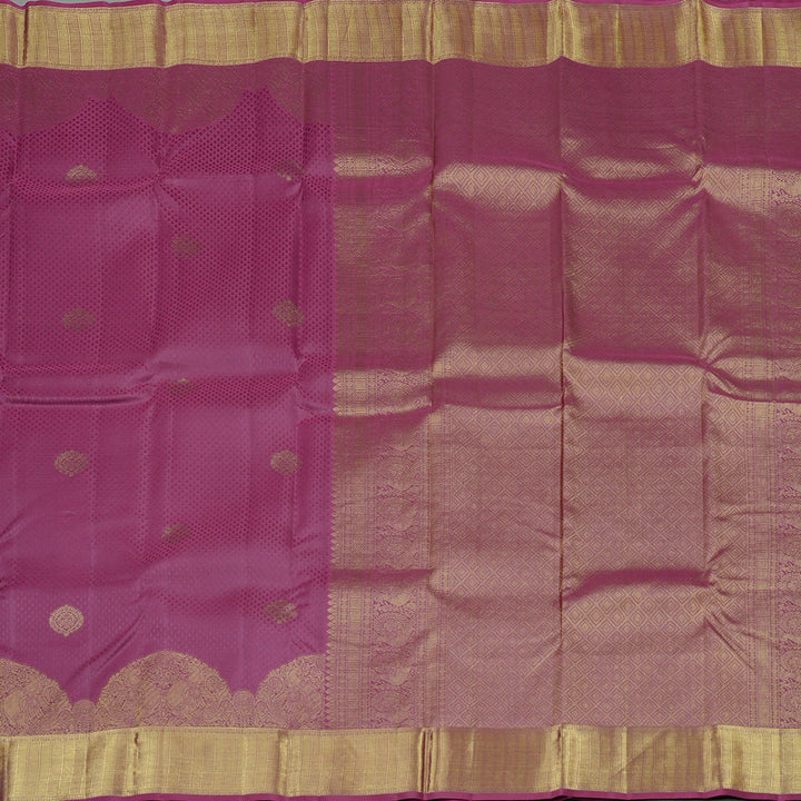 Hayagrivas Rosewood Pink Handloom Kanjivaram Silk Saree KBD1652A4-9