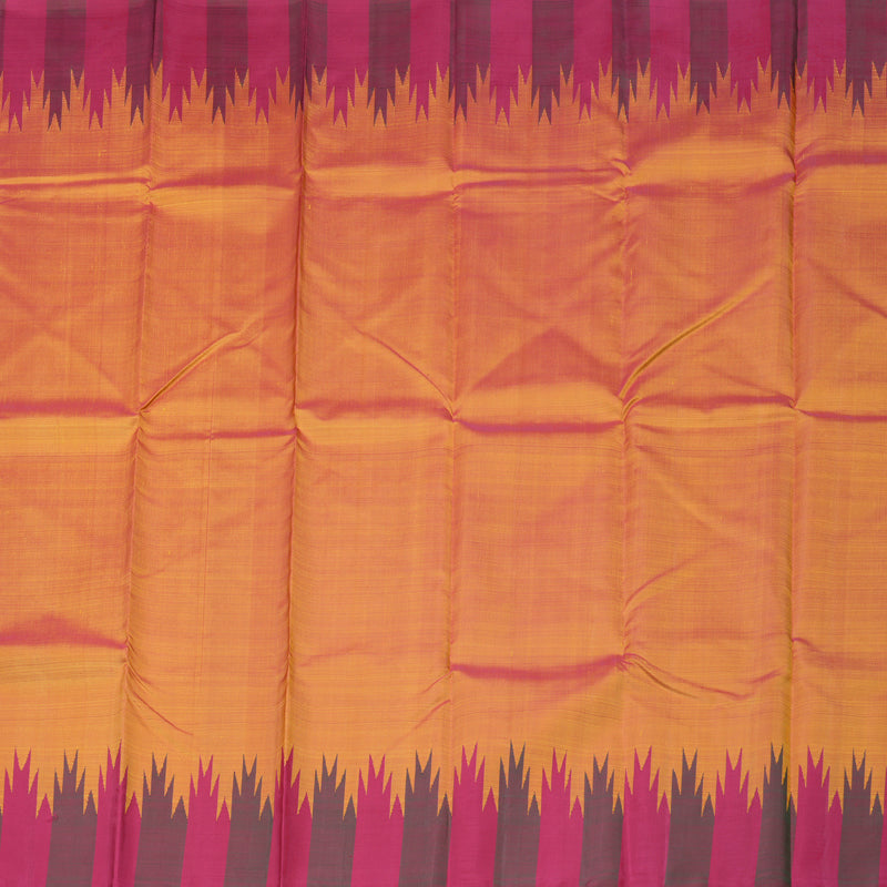 Hayagrivas Handloom Sunset Orange Kajivaram Silk Saree KBD1653A4-1